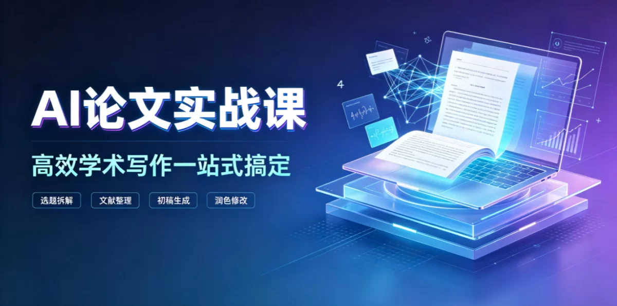AI论文实战课，高效学术写作一站式搞定