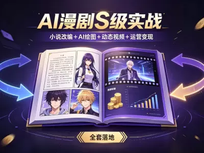 AI漫剧S级实战：小说改编＋AI绘图＋动态视频＋运营变现 全套落地