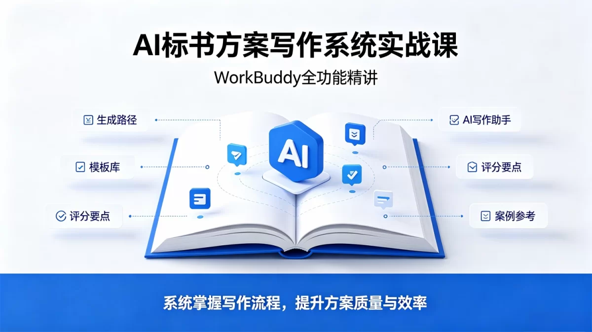 AI标书方案写作系统实战课WorkBuddy全功能精讲